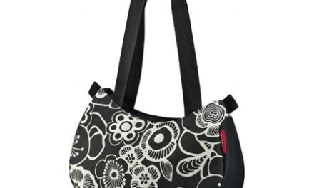 KLICKfix – Style bag – Sort med blomster 4 liter
