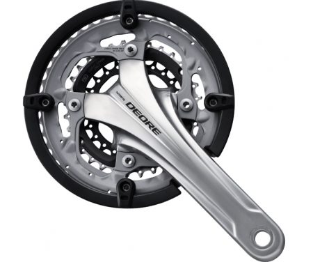 Kranksæt Shimano Deore T611 Sølv Triple 48-36-26 tands 175 mm