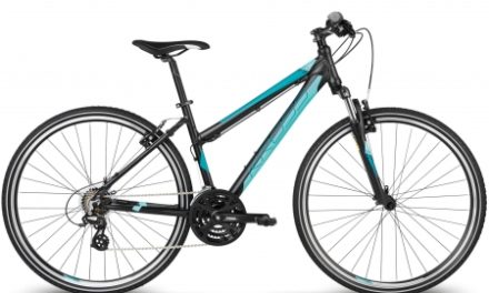 Kross Evado 1.0 – Citybike – Dame – 21 gear – Matsort/turkis