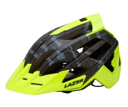 Lazer – Cykelhjelm – Oasiz – Matsort camouflage/neongul – 55-59 cm