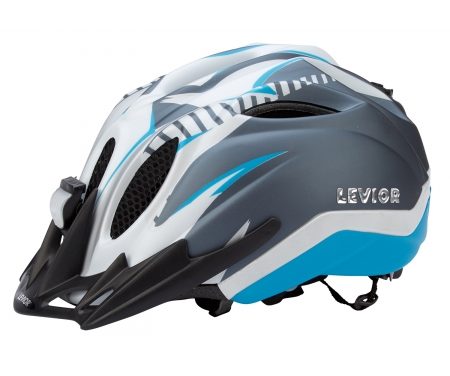 Levior cykelhjelm Primo Refleks Str. 52-58 cm – Hvid-Blå-Matt