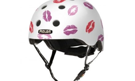 Melon Smoochy – Cykelhjelm – Hvid med kyssemund