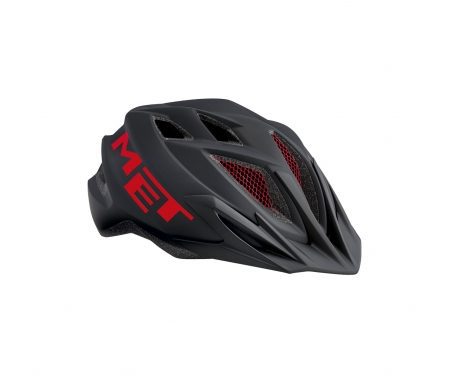 Met Crackerjack – Junior cykelhjelm – Sort/rød – Str. 52-57 cm