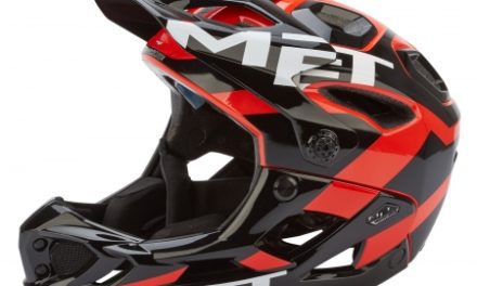 Met Parachute – Fullface cykelhjelm – Sort/rød