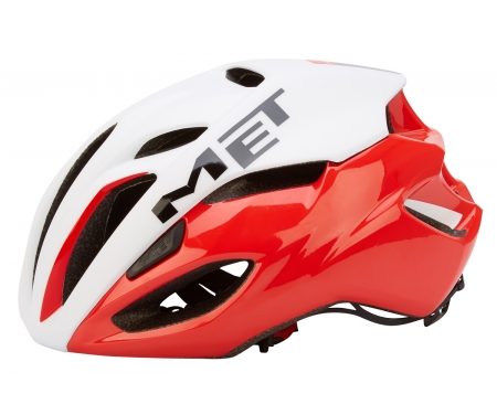 MET Rivale cykelhjelm – Hvid/rød