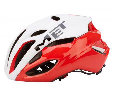 MET Rivale cykelhjelm – Hvid/rød
