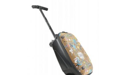 Micro Luggage – Løbehjul med højtaler og taske – Aluminium