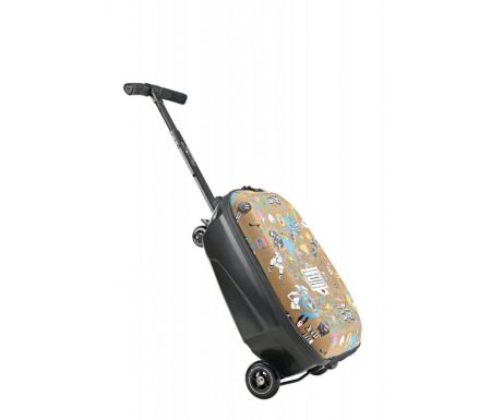 Micro Luggage – Løbehjul med højtaler og taske – Aluminium