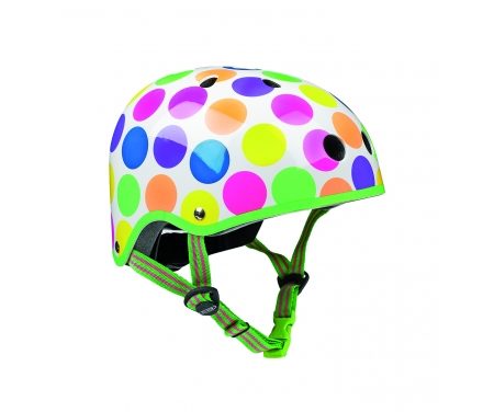 Micro Mini Cykelhjelm – Neon Dots – Skater med hård skal