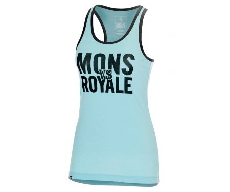 Mons Royale Racer Back Tank – Tank top til dame – Turkis – Str. M