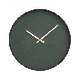 Mørkegrøn vægur m. sort ramme fra Nordal fra Nordal