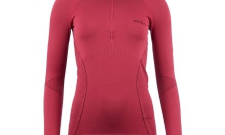 Odlo 1/2 zip Evolution warm – Langærmet bluse til dame – Bordeaux