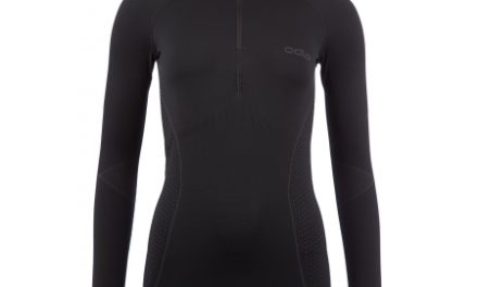 Odlo 1/2 zip Evolution warm – Langærmet bluse til dame – Sort