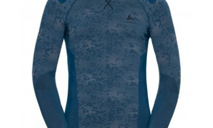 Odlo – Blackcomb Evolution Warm Crew Neck – Herre – Blå/Sort