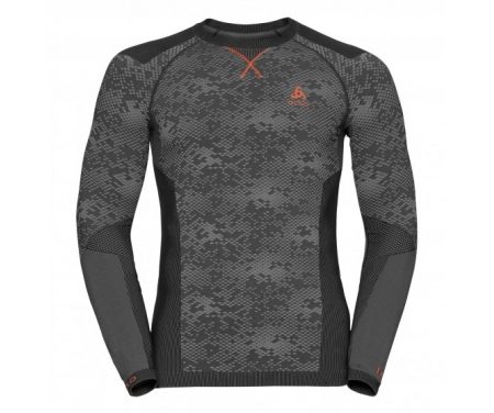 Odlo – Blackcomb Evolution Warm Crew Neck – Herre – Sort/Grå