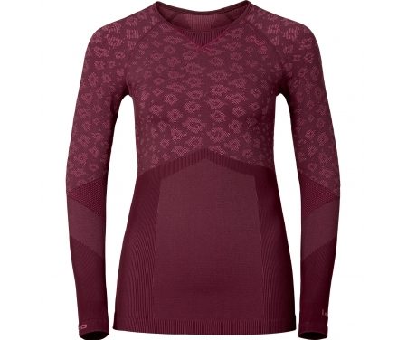 Odlo Blackcomb Evolution warm – Langærmet bluse til dame – Bordeaux