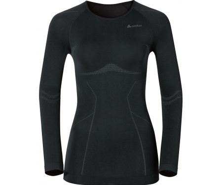 Odlo dame langærmet svedtrøje – Crew Neck Evolution Light – Sort