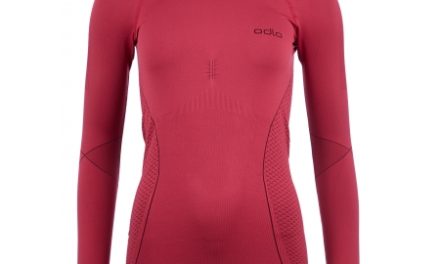 Odlo Evolution Warm – Langærmet bluse med rund hals til dame – Bordeaux