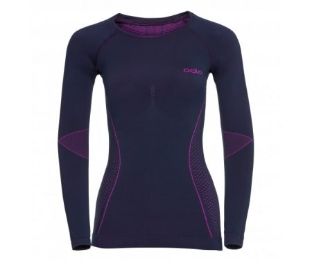 Odlo – Evolution Warm Shirt Crew Neck – Dame – Lilla/Pink