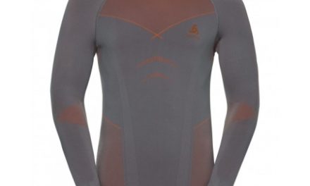 Odlo – Evolution Warm Shirt Crew Neck – Herre – Grå/Orange