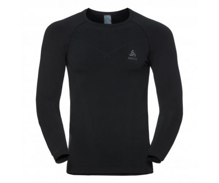 Odlo – Evolution Warm Shirt Crew Neck – Herre – Sort/Grå