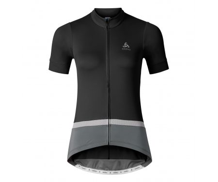 Odlo Fujin Stand-up Collar – Cykeltrøje med korte ærmer – Dame – Sort
