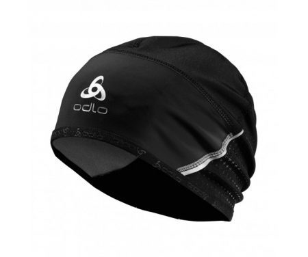 Odlo – Hat windstopper reflective – Løbehue – Unisex – Sort