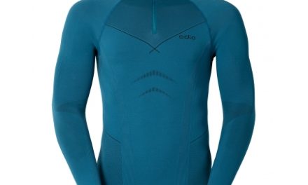 Odlo herre basislag m/turtleneck – 1/2 zip Evolution Warm – Blå