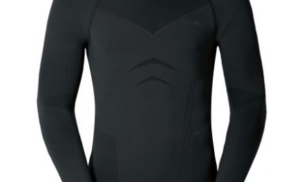 Odlo herre langærmet shirt – Crew Neck Evolution Warm – Sort/grå