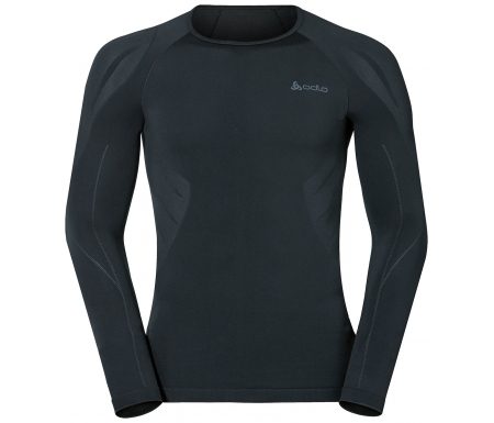 Odlo herre langærmet svedundertrøje – Crew Neck Evolution Light – Sort