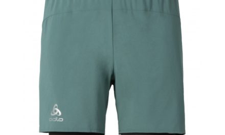 Odlo herre løbeshorts – Kanon – Meleret armygrøn og mørkegrå