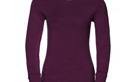 Odlo – Natural 100 Merino Shirt Crew Neck – Dame – Blomme