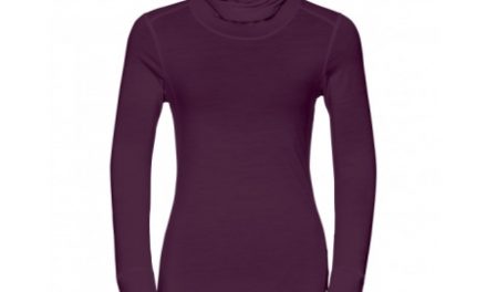 Odlo – Natural 100 Merino Shirt Turtle Neck – Dame – Blomme