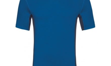 Odlo – Natural + Ceramiwool light Suw Top – Løbe t-shirt – Herre – Blå