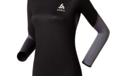 Odlo Shirt l/s Crew Neck – Vindtæt løbebluse – Dame – Sort/grå