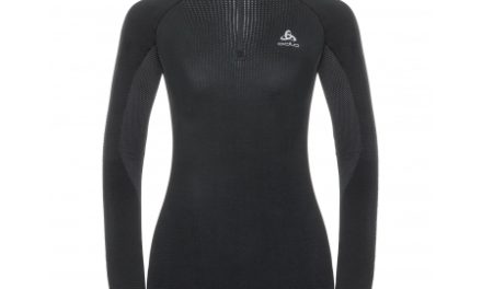 Odlo – Suw Top Performance Warm – Løbebluse med høj hals – Dame – Grå