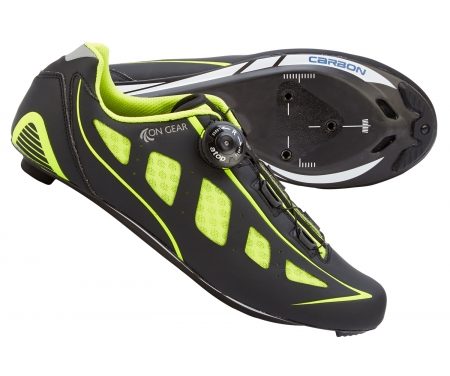 On Gear Cykelsko Carbon Race – Sort/Neongul