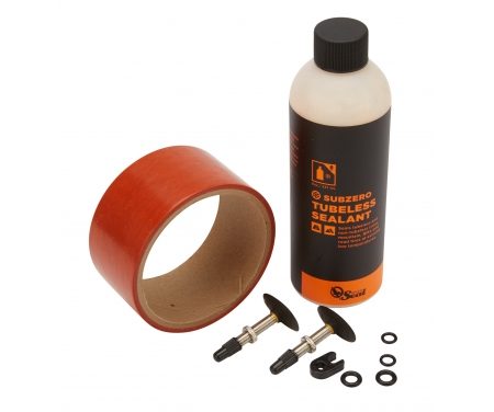 Orange Seal Tubeless Kit – 45 mm fælgtape – 237 ml. Subzero væske