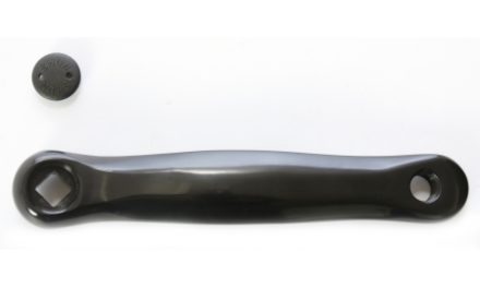 Pedalarm venstre i aluminium 170 mm lang – Sort