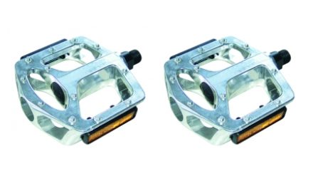 Pedaler Point Mono Block sølv til BMX