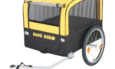 Point hundetrailer 20" – Sort/gul