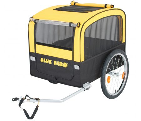 Point hundetrailer 20" – Sort/gul