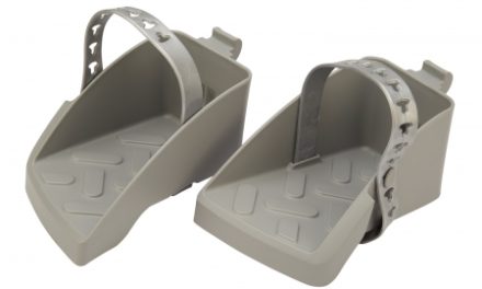 Polisport Guppy Maxi fodstøtter med remme – Mørkegrå