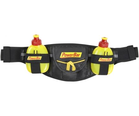 Powerbar – Bæltetaske – Sort/Gul – inklusiv 2 gel flasker