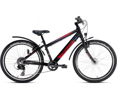 Puky – Drengecykel – Crusader 24-8 Alu light – 24" med 8 gear – Sort/rød