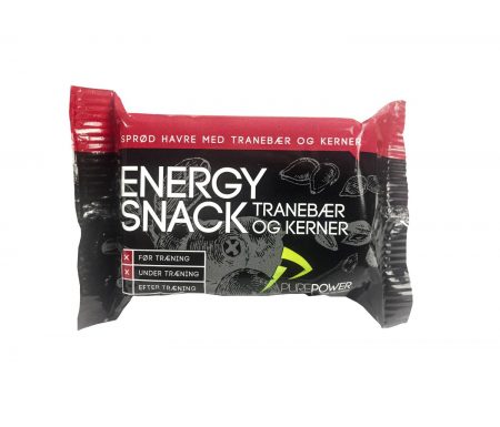PurePower Energy Snack – Tranebær og kerner – 60 gram