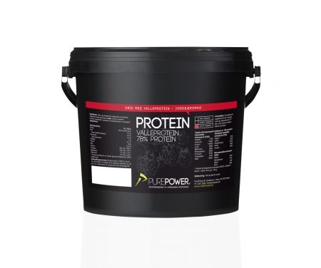 PurePower Proteinpulver -Valleproteindrik – Jordbær 3 kg