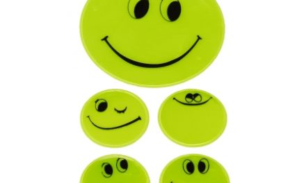 Refleksark med smileys Grøn