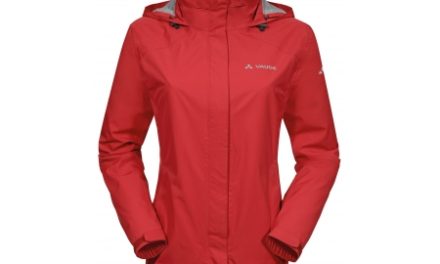 Regnjakke til damer – Vaude Escape – Rød