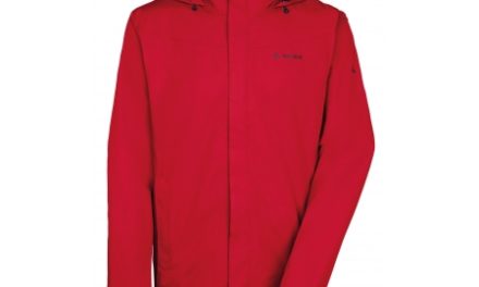 Regnjakke til herrer – Vaude Escape – Rød